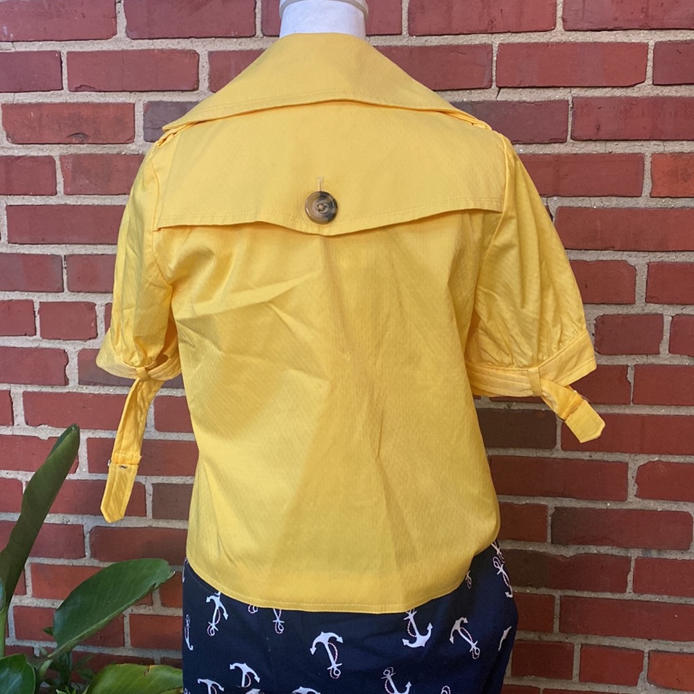 Yellow Cropped Jacket - Picture 5 of 6